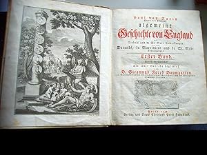 Seller image for Al(!)gemeine Geschichte von England mit Tindals und de St. Marc Anmerkungen wie auch Durands, la Martiniere u. de St. Marc Fortsetzungen. Genau durchges. u. mit einer Vorrede begleitet v. S.J. Baumgarten. Bd. 1 (v. 11). for sale by Zentralantiquariat Leipzig GmbH