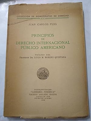 Bild des Verkufers fr Principios de derecho internacional publico americano zum Verkauf von Libros nicos