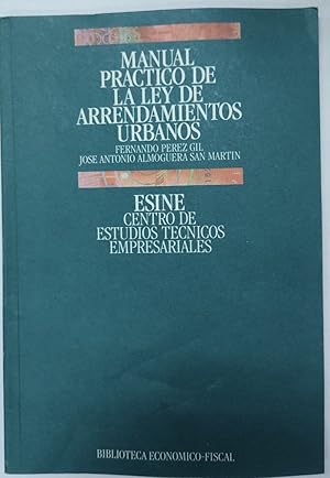 Imagen del vendedor de Manual Practico de la Ley de Arrendamientos Urbanos. a la venta por Libros Tobal