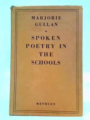 Image du vendeur pour Spoken Poetry In The Schools mis en vente par World of Rare Books