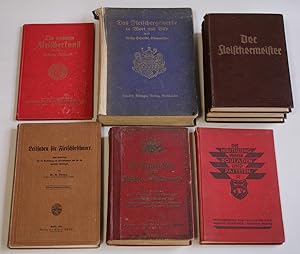 Konvolut Fleischer- bzw. Metzgerhandwerk-Literatur - 6 Werke (in 8 Bänden) 1904-1938