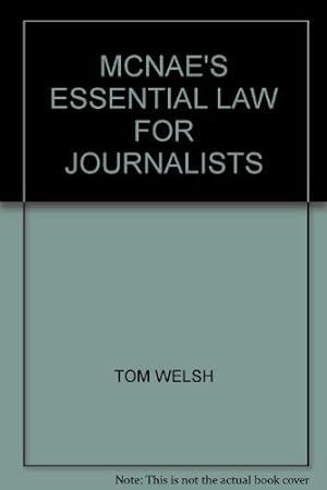 Imagen del vendedor de McNae's essential law for journalists a la venta por WeBuyBooks