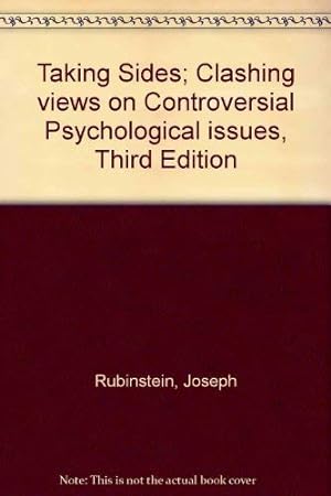 Seller image for Taking Sides: Clashing Views on Controversial Psychological Issues for sale by WeBuyBooks