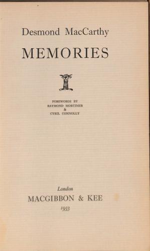 Seller image for Memories for sale by WeBuyBooks