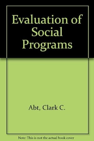 Imagen del vendedor de Evaluation of Social Programs a la venta por WeBuyBooks