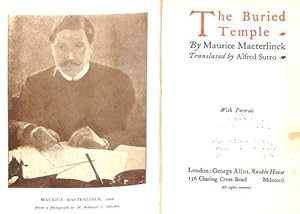 Seller image for The Buried Temple. Translated By Alfred Sutro. With Portrait. for sale by WeBuyBooks