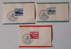 3 Briefmarken Sondermarken Internationale Automobil und Motorrad-Ausstellung Berlin 17.2.1939 (3 ...