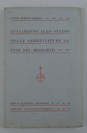 Bild des Verkufers fr Avviamento allo studio delle abbreviature latine nel Medioevo. zum Verkauf von Studio Bibliografico Benacense