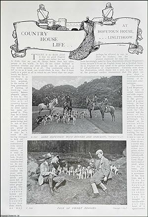 Seller image for Country House Life at Hopetoun House, Linlithgow. Several pictures and accompanying text, removed from an original issue of Country Life Magazine, 1899. for sale by Cosmo Books