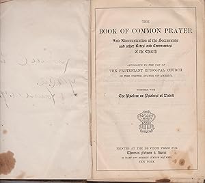 Bild des Verkufers fr The Book of Common Prayer zum Verkauf von Robinson Street Books, IOBA