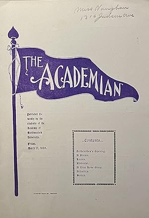 The Academian: Published Bi-Weekly by Students of the Academy of Northwestern University; Friday ...