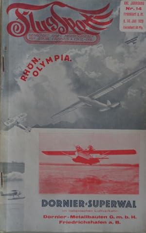 FlugSport (1929). Illustrierte technische Zeitschrift und Anzeiger für das gesamte Flugwesen.