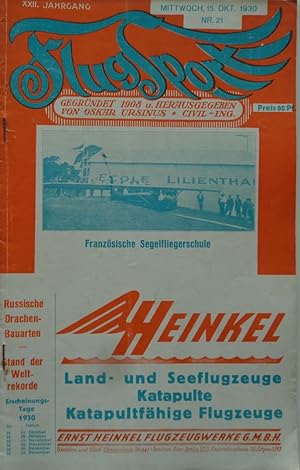 FlugSport (1930). Illustrierte technische Zeitschrift und Anzeiger für das gesamte Flugwesen.