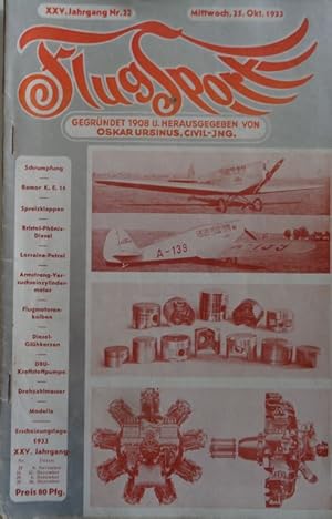 FlugSport (1933). Illustrierte technische Zeitschrift und Anzeiger für das gesamte Flugwesen.