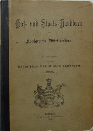 Bild des Verkufers fr Hof- und Staats-Handbuch des Knigreichs Wrttemberg. zum Verkauf von Antiquariat Ursula Hartmann