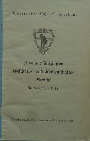 Zweiundfünfzigster Geschäfts- und Rechenschafts-Bericht für das Jahr 1928.