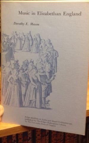 Bild des Verkufers fr Music in Elizabethan England (Folger booklets on Tudor and Stuart civilization) zum Verkauf von WeBuyBooks