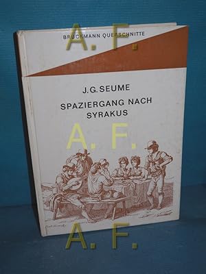 Imagen del vendedor de Spaziergang nach Syrakus [im Jahre 1802] [Einfhrung von Jrgen von Hollander] / Bruckmann Querschnitte a la venta por Antiquarische Fundgrube e.U.