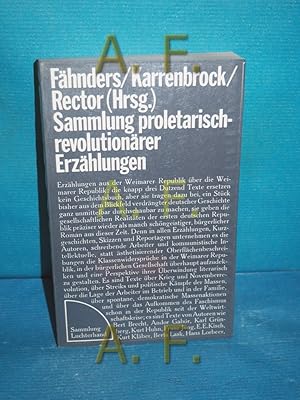 Bild des Verkufers fr Sammlung proletarisch-revolutionrer Erzhlungen (Sammlung Luchterhand 117) zum Verkauf von Antiquarische Fundgrube e.U.