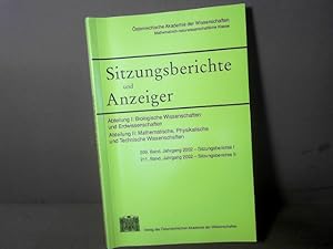 Seller image for Sitzungsbericht und Anzeiger der Mathematisch-naturwissenschaftlichen Klasse, 209.Band, Jahrgang 2002. ---- Abt. I: Biologische Wissenschaften und Erdwissenschaften. Abt.II: Mathematische, Physik. u.Technische Wissenschaften. for sale by Antiquariat Deinbacher