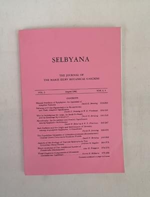 Image du vendeur pour SELBYANA. The Journal of the Marie Selby Bontanical Gardens. Vol.5 . August 1981. Nos. 3, 4 mis en vente par Antiquariat Bler