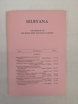 Seller image for SELBYANA. The Journal of the Marie Selby Bontanical Gardens. Vol.5 . December 1979. No. 2 for sale by Antiquariat Bler