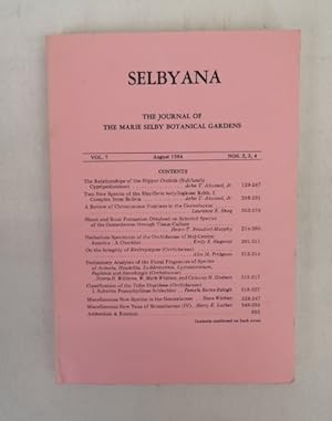 Seller image for SELBYANA. The Journal of the Marie Selby Bontanical Gardens. Vol.7 . August 1984. Nos. 2, 3, 4. for sale by Antiquariat Bler