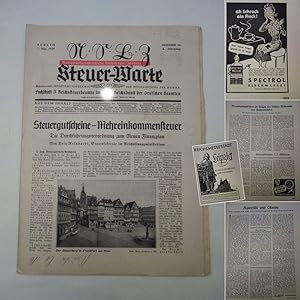 Seller image for Steuer-Warte. Nationalsozialistische Beamten-Zeitung 8. Jahrgang Nr. 10 vom 7. Mai 1939 for sale by Galerie fr gegenstndliche Kunst