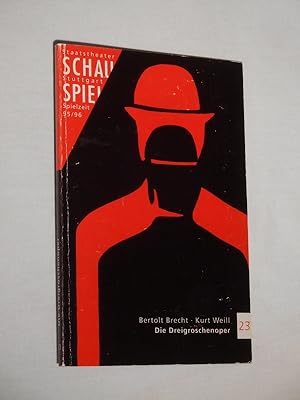 Seller image for Programmbuch 23 Staatstheater Stuttgart, Schauspiel 1995/96. DIE DREIGROSCHENOPER nach Gay von Brecht/ Weill (Musik). Insz.: Crescentia Dner/ Otto Kukla, Bhnenbild: Otto Kukla, Kostme: Gabriele Rupprecht, musikal. Ltg.: Till Lffler. Mit Klaus Schreiber (Mackie), Gottfried Breitfu (Peachum), Elisabeth Findeis (Polly), Verena Buss (Jenny), Renate Jett, Peter Loth, Marietta Meguid, Verena Buss for sale by Fast alles Theater! Antiquariat fr die darstellenden Knste