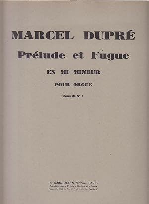 Seller image for Prelude and Fugue in e minor for Organ , Op.36 No.1 for sale by Hancock & Monks Music