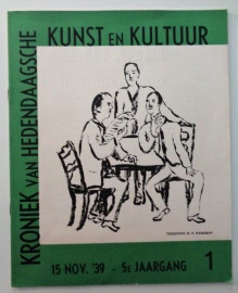 Image du vendeur pour Omslagtekening voor Kroniek van Hedendaagsche Kunst en Kultuur, 1939 mis en vente par Prentwerk Art Books