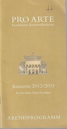 Bild des Verkufers fr Programmheft PIOTR ANDERSZEWSKI Klavier 15. Dezember 2012 Groer Saal Konzerte 2012/ 2013 In der Alten Oper Frankfurt zum Verkauf von Programmhefte24 Schauspiel und Musiktheater der letzten 150 Jahre