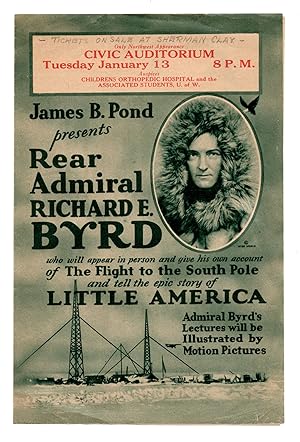 James B. Pond Presents Rear Admiral Richard E. Byrd