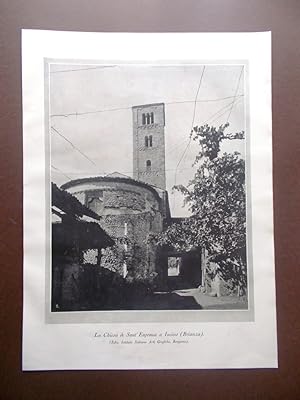 Stampa Fotografia Chiesa di Sant'Eufemia a Incino Brianza del 1924