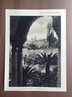 Sicilia Chiostro Eremiti Palermo Monreale del 1926
