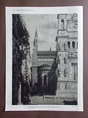 Certosa di Pavia Facciata e Fianco Abside del 1926