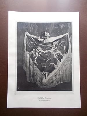 Stampa Fotografia del Contralto Mezzosoprano Gabriella Besanzoni del 1924