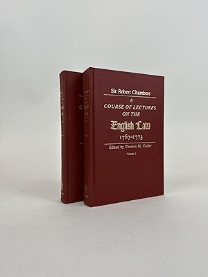 A COURSE OF LECTURES ON THE ENGLISH LAW: 1767-1773 [TWO VOLUMES]