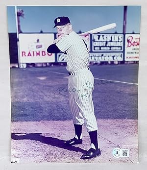 Signed Photograph of Mickey Mantle, 1951 Season.