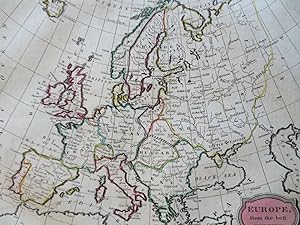 Napoleonic Europe French Empire 1805 scarce Barlow engraved hand color map