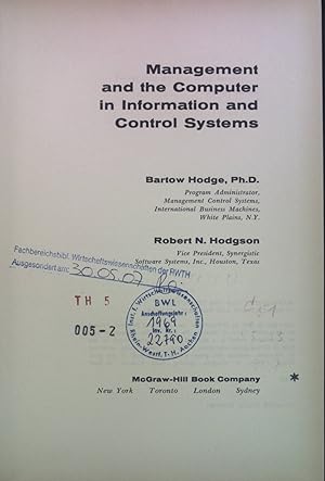 Imagen del vendedor de Management and the Computer in Information and Control Systems. a la venta por books4less (Versandantiquariat Petra Gros GmbH & Co. KG)