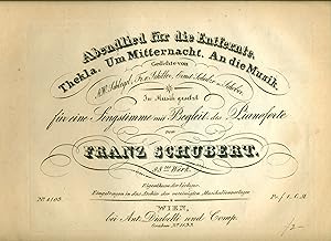 Schubert, Franz: Abendlied fr die Entfernte. Thekla. Um Mitternacht. An die Musik