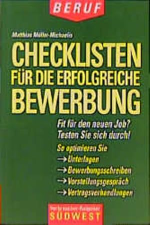 Seller image for Checklisten fr die erfolgreiche Bewerbung for sale by Versandantiquariat Felix Mcke