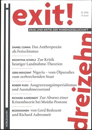 exit! 13 Krise und Kritik der Warengesellschaft Heft 01/2016