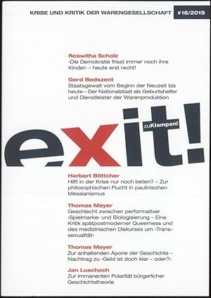 Bild des Verkufers fr exit! Krise und Kritik der Warengesellschaft Heft 16/2019 zum Verkauf von Flgel & Sohn GmbH