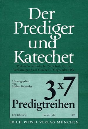 Bild des Verkufers fr 3  7 Predigtreihen: Sonderband der Zeitschrift "Der Prediger und Katechet" zum Verkauf von Versandantiquariat Felix Mcke