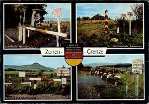 Ansichtskarte / Postkarte Zonengrenze, Hochrhönstraße, Frankenheim, Theobaldshof, Rockenstuhl, Eu...
