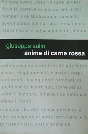 Bild des Verkufers fr Anime di carne rossa zum Verkauf von Librodifaccia