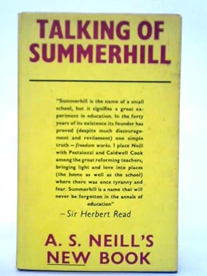 Bild des Verkufers fr Talking of Summerhill zum Verkauf von World of Rare Books