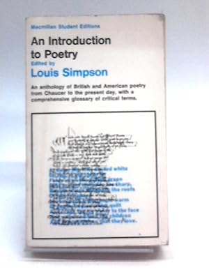 Seller image for An Introduction to Poetry, etc (Macmillan student editions. no. 233.) for sale by World of Rare Books